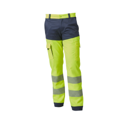 PANTALON GASTON JAUNE/MARINE