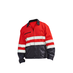 BLOUSON HV EN20471 GRIS/ROUGE