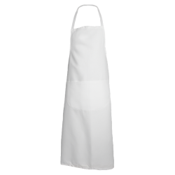 TABLIER BAVETTE COTON BLANC...